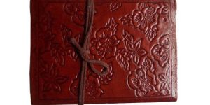 Floral Leather Diary