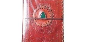 Stone Stitch Emboss Leather Diary