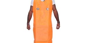 PVC Apron Orange Fluorescent ( Special with Lock )