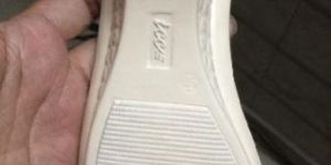 2390 White Gold Black PVC Sole