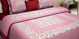 Pink Colour Polka PrintsBedsheetcotton Bedsheetjaipuri Bedsheet
