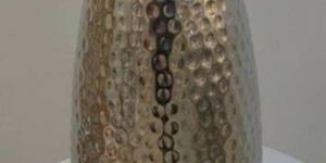 Flower Hammered Metal Vases