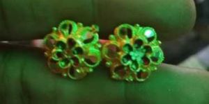 Ladies Gold Plated Stud Earrings