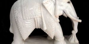 Marble Elephant Statue