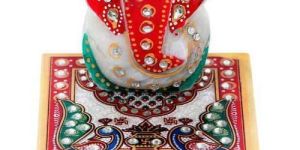 Handicraft Marble Ganesh Chowki