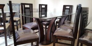 Mirror Dining Table Set