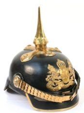 German Pickelhaube Leather Helmet without Adjustable