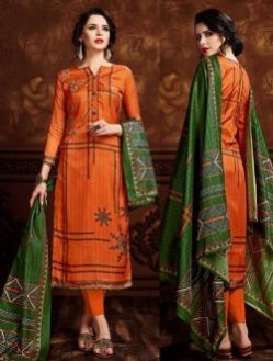 Tuusar Silk Regular Wear Hand Work Churidar Suit
