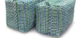 Tri Blue Green Quilted Cosmetic Bag