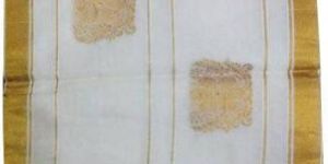 White & Golden South Cotton Sarees