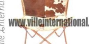 Patchwork Hair-on Hide leather Butterfly Chair