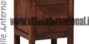Solid Wood Bedside Table in Teak Finish