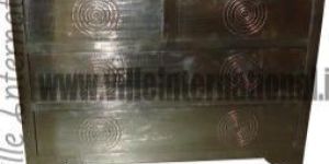 White Metal Fitted Chest of Drawer with Four Drawers