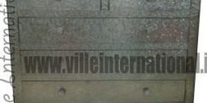 White Metal Fitted Chest of Drawers with Five Drawers