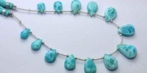 Natural Larimar Smooth Beads