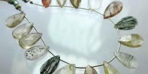Natural Multi Rutile Faceted Beads