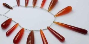 Natural Red Chalcedony Smooth Beads