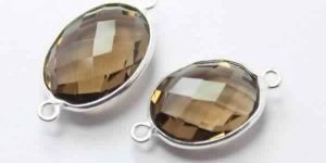 Smokey Quartz Faceted Connector Jewellery