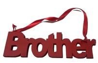 Wooden Wall Hanging Painted Brother Words