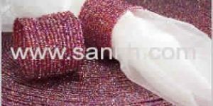 Sankh Cranberry Red Beaded Napkin Rings (Set of 6)