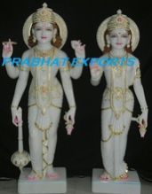 VISHNU LAXMI STATUES HANDCARVED