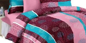 Pure Cotton Floral Printed Bed Sheet with Pillow Cases