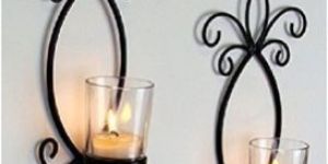 Wrought Iron Wall Mounted Candle Stand
