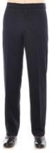 PINSTRIPE WOOL STRAIGHT FIT PANTS