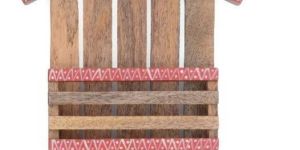 Wooden Shelf with Key Holder