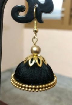 Silk Thread Jhumka Earrings