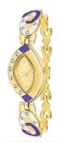 Ladies Golden Wrist Watch