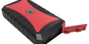Water Resistant Car Jump Starter with Compass, Capacity of 12,000mAh