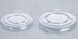 80mm / 95mm Flat Lid with Straw Cut / without Straw cut