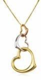 Three Tone Plated Heart Shaped Pendant