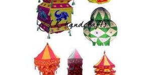 Tribal Fabric Hanging Lanterns Lamps