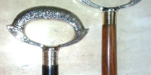 Wooden Walking Stick with Brass Handle