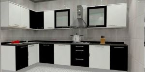 L Shaped Modular Kitchen