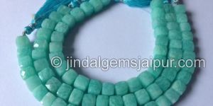 Amazonite Faceted Cube