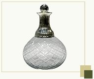 Wine Decanter with Silver Top