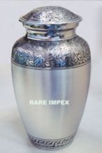 Nickle Engraved Aluminium Urn