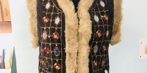 Mirror Sleeveless Fur Jacket