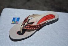 Beautiful Party Wear Designer PU Flat Tan Slipper