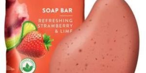 Soap Bar with Exfoliating Strawberry AND Lime