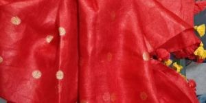 Linen Zari Buti Dupatta