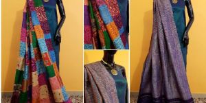 Tussar Dupatta with Banglori Silk Top Dress Material
