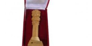 Wooden Ashoka Pillar Velvet Box