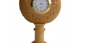 Wooden Pillar Watch with Clock
