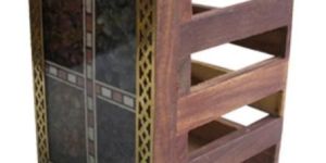 Wooden Stone Pen Holder