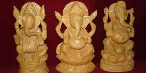 Wooden Ganesh Statue