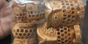 Wooden Owl Sculpture